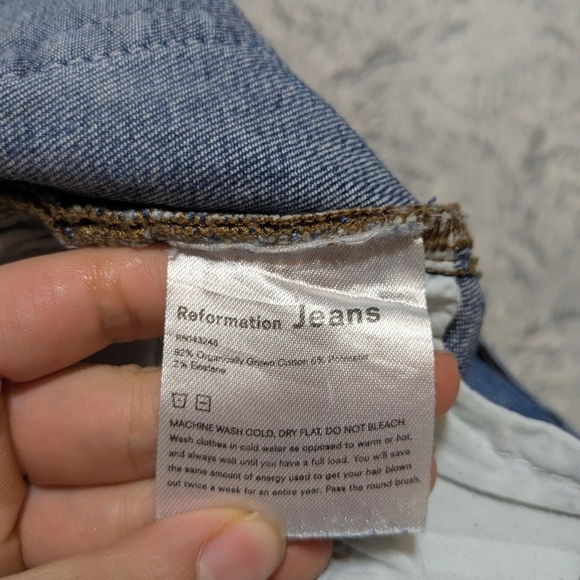 Reformation High Rise Harper Skinny Jeans Blue  Destin  Size 29 - Picture 8 of 11
